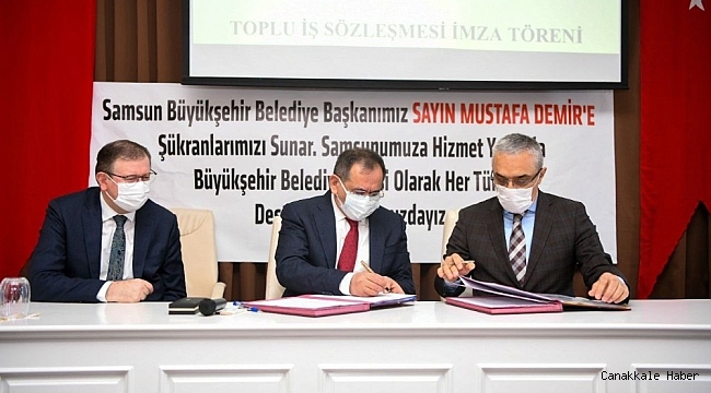 Samsun Büyükşehir Belediyesi&#039;nde toplu sözleşme sevinci