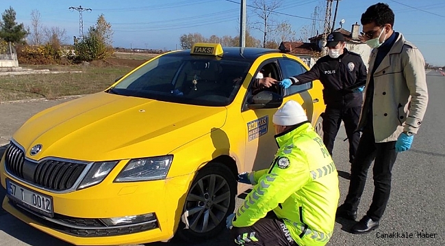 Samsun-Sinop karayolunda kış lastiği denetimi