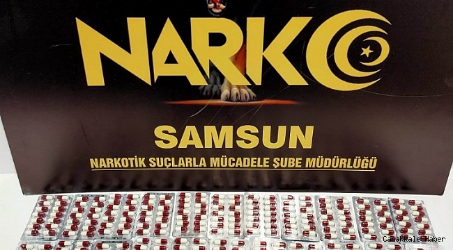 Samsun&#039;da bir evde 506 adet uyuşturucu hap ele geçirildi