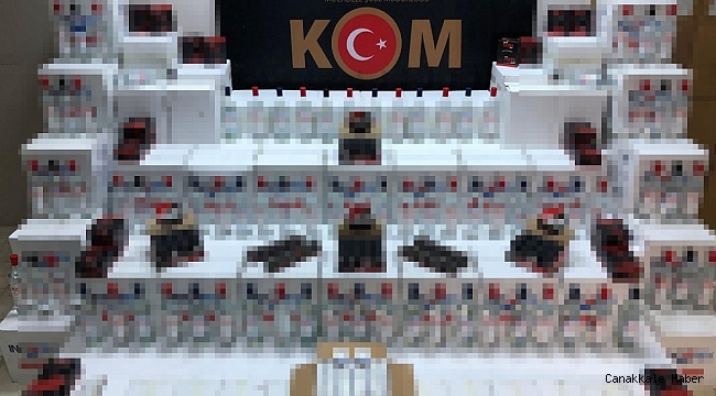 Samsun&#039;da sahte alkol operasyonunda 5 ton 856 litre etil alkol ele geçirildi