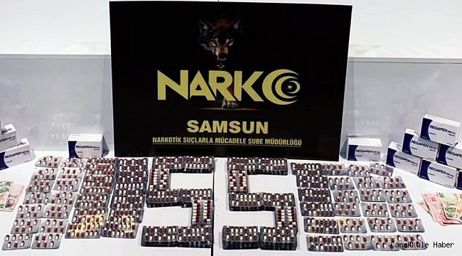 Samsun&#039;da uyuşturucu hapla yakalan 2 kişi gözaltına alındı