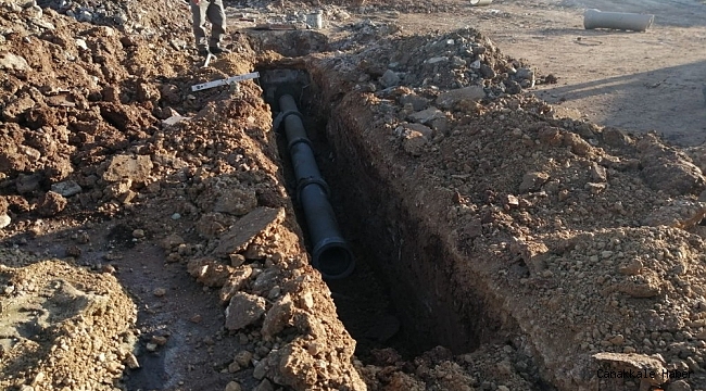 Sanayi sitesine kanalizasyon şebekesi döşeniyor