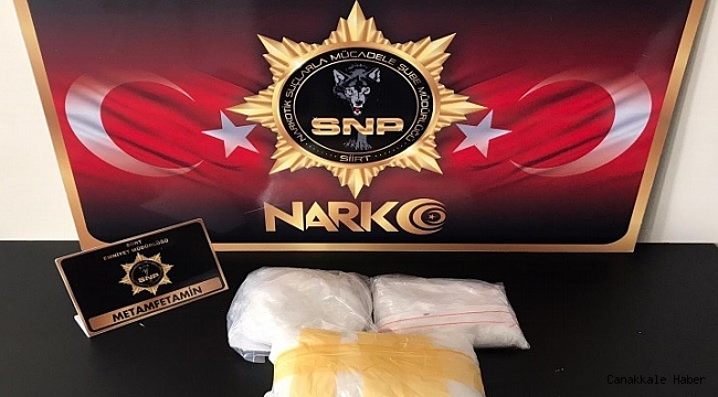Siirt'te 1 kilo 670 gram metamfetamin ele geçirildi
