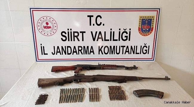Siirt&#039;te PKK&#039;lı teröristlere ait mühimmat ele geçirildi