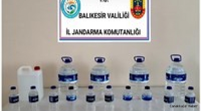 Sındırgı&#039;da 30 litre kaçak içki yakalandı