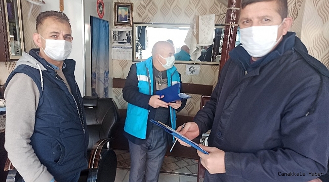 Şuhut&#039;ta berber ve kuaförlere korona virüs denetimi