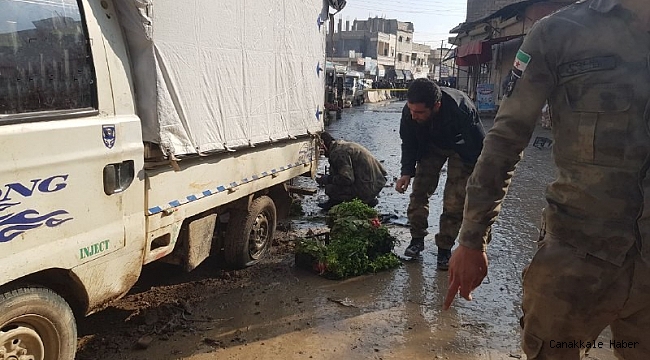Suriye'de sebze pazarına yerleştirilen EYP imha edildi