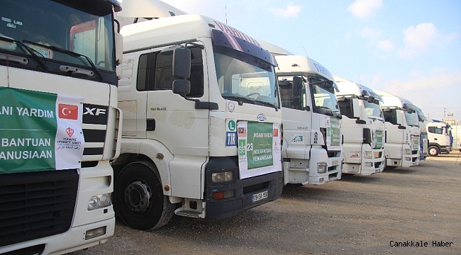 Suriye&#039;ye 30 tırlık yardım gönderildi