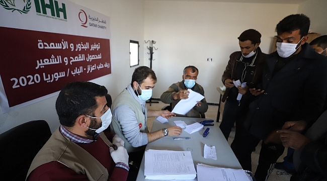 Suriyenin kuzeyindeki çiftçilere tohum desteği