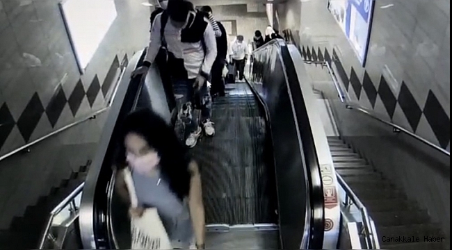Taksim Metrosu'nda organize yankesicilik kamerada