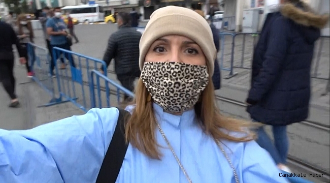 Taksim&#039;de kadın turist gazeteciye saldırdı, o anlar kamerada