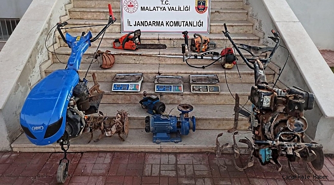 Tarım makinaları hırsızları yakayı ele verdi