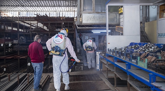 Tarsus Sanayi Sitesi Büyükşehir Belediyesi ekiplerince dezenfekte edildi