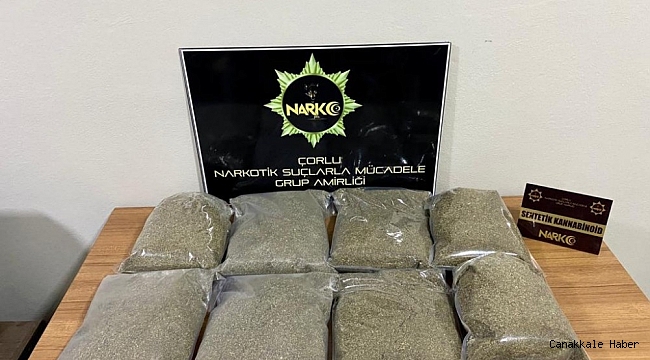 Tekirdağ&#039;da araçtan poşet poşet bonzai çıktı: Tam 8 kilo