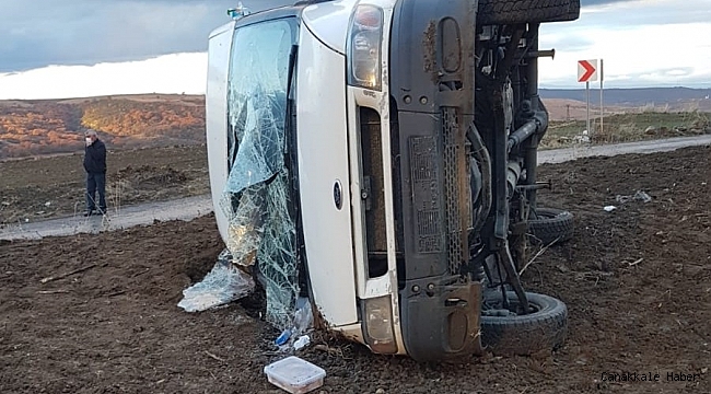 Tekirdağ&#039;da işçileri taşıyan minibüs devrildi: 8 yaralı