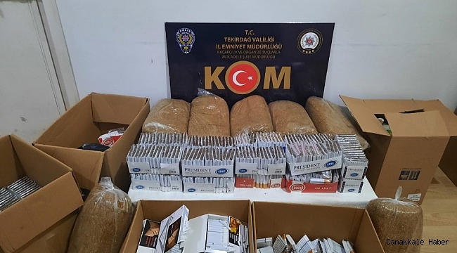 Tekirdağ&#039;da kaçak tütün operasyonu