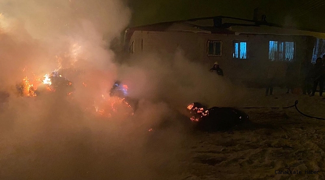 Tekman&#039;da ot yangını