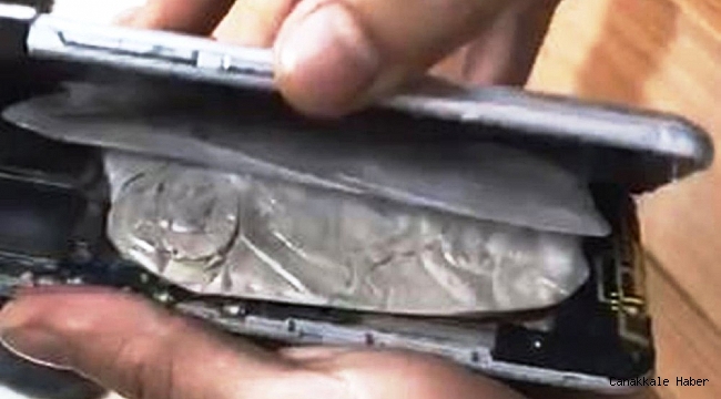 Telefonun içinden uyuşturucu çıktı