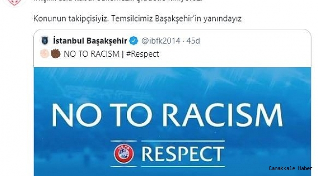 TFF: "Konunun takipçisiyiz, Başakşehir'in yanındayız"