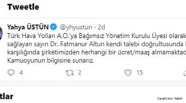 THY&#039;den &quot;Fatmanur Altun&quot; iddialarına yanıt