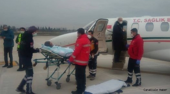 Uçak ambulans Malatya&#039;ya hasta için kalktı