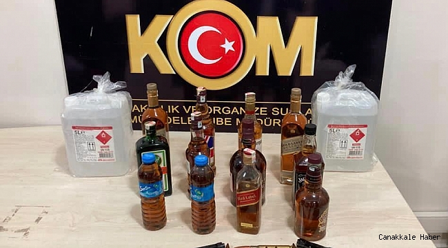Uçaksavar mermileri ve sahte alkol ele geçirildi