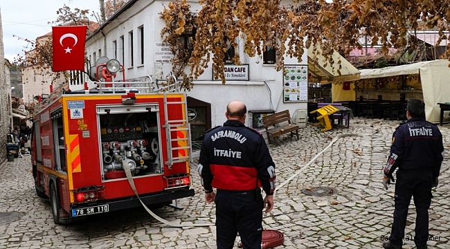 UNESCO Miras Listesi&#039;nde yer alan Safranbolu&#039;da yangın tatbikatı