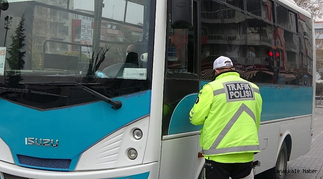 Uşak'ta toplu taşımalara araçlarına korona denetimi