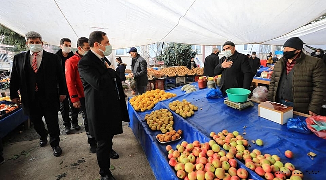 Vali Masatlı&#039;dan pazarda, mahallede esnaf turu
