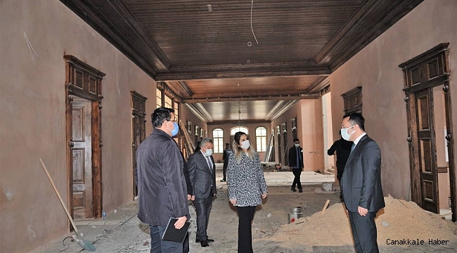 Vali Şentürk&#039;ten restorasyonu bitmek bilmeyen valilik binasında inceleme