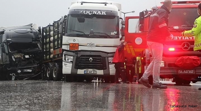 Yağış TEM Otoyolu'nda kazaları ardı ardına getirdi