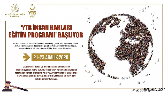 YTB&#039;den yurt dışındaki gençlere çevrimiçi İnsan Hakları Eğitim Programı