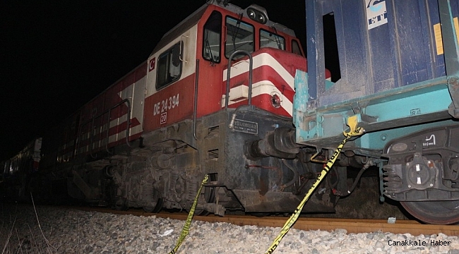 Yük treninin çarptığı şahıs ağır yaralandı