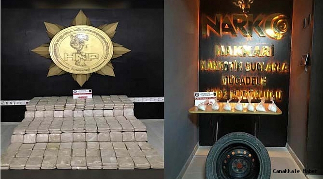 Yüksekova&#039;da 157 kilo 700 gram eroin ele geçirildi