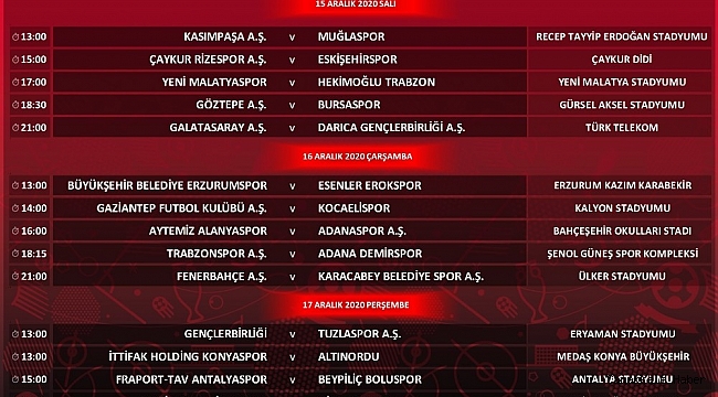 Ziraat Türkiye Kupası 5. Eleme Turu programı açıklandı