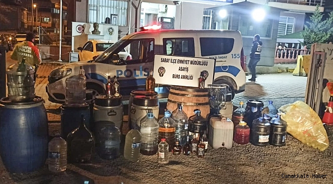 619 litre kaçak içki ele geçirildi