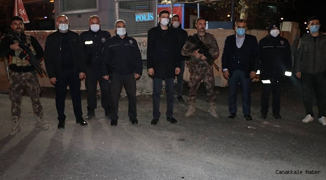 Aksoy yeni yıla polis ve sağlık çalışanları ile girdi