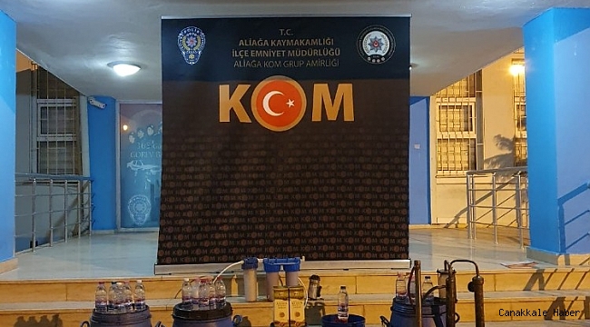 Aliağa'da sahte içki operasyonu: 1 gözaltı