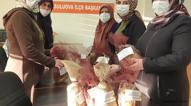 Amasyalı kadınlardan karantinadaki evlere şifa paketi