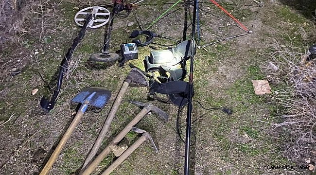 Antik kentte kaçak kazı yapanlar suçüstü yakalandı