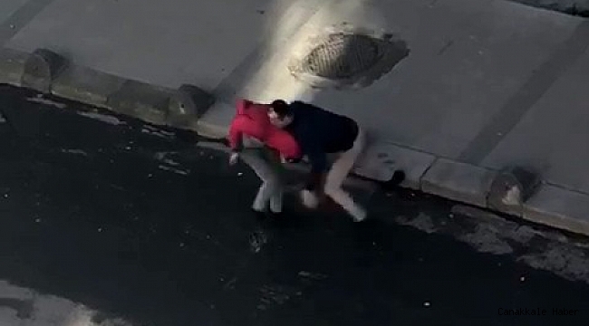 Arnavutköy&#039;de bir garip kavga kamerada