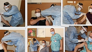 Aşılama ÇOMÜ Hastanesi’nde başladı