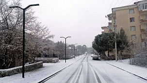 Ayvacık'ta kar yağışı etkili oldu