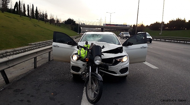 Başakşehir'de feci kaza: Motosikletli metrelerce sürüklendi
