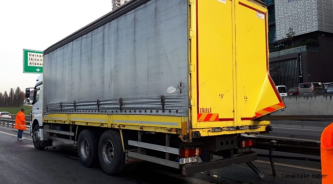 Basın Ekspres yolunda feci kaza: Bariyer ok gibi saplandı