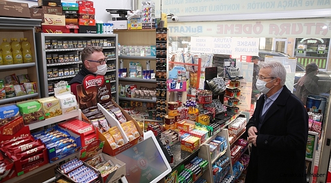 Başkan Erdem'den esnafa moral ziyareti