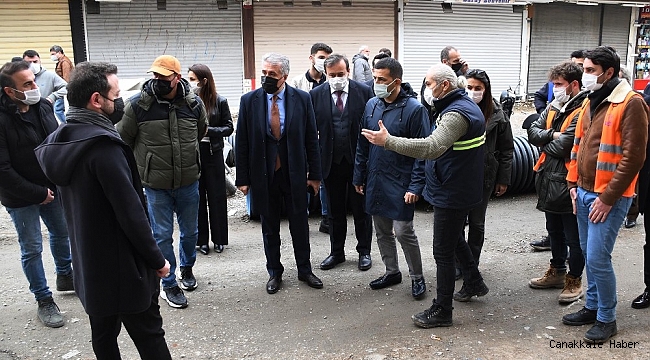 Başkan Günel, 6 ayrı noktada eş zamanlı yürütülen çalışmaları denetledi