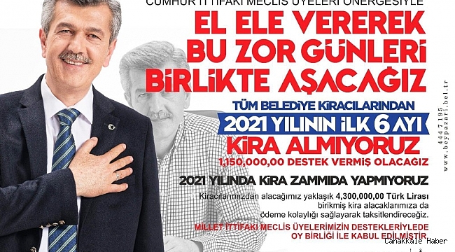 Beypazarı Belediyesinden esnafa destek