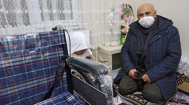 Bulanık&#039;ta tekerlekli sandalye dağıtımı