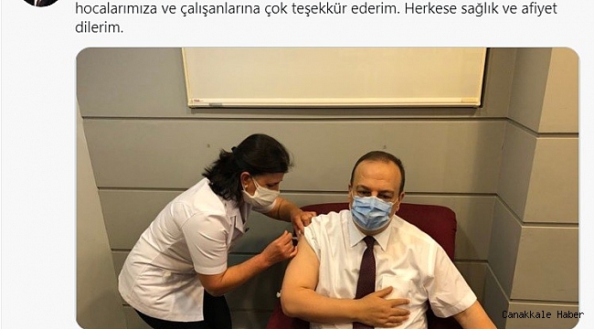 Bursa Valisi Canbolat korona aşısının ikinci dozunu da yaptırdı